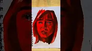 I try painting like Andrew cadima, using only red and black! #art #painting #cadima #andrewcadima