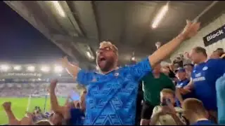 Cardiff City Fans Celebrate Wildly After 1-0 Away Win Over Wimbledon - 19/8/2025