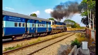 STUNNING EMD WDP-4D TAKE OFF | SMOKING ON ROAD | INDIAN RAILWAYS