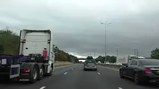 Driving On The M5 Motorway From J7 Worcester To Taunton Deane Services Taunton J25 26, England
