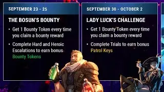 Dauntless Bosun's Bounty & Lady Luck's Challenge Events (Lady Luck is Early)