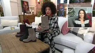 Vince Camuto Leather Buckle Mid Calf Boots - Wellery on QVC