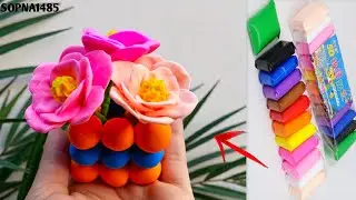 How To Make Flower With Super Clay 🌹