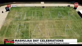 Beautiful display of 'SHUJAA RAILA' by pupils during Mashujaa Day celebrations in Kitui