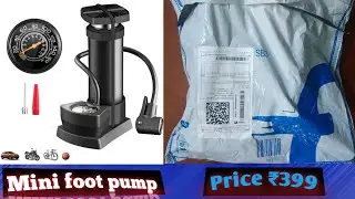 Quicknik Bike Cycle Portable Activated High Pressure Universal Foot Air Pump Filpkart Unboxing