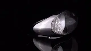 Cartier Myst Diamond Rock Crystal White Gold Ring For Sale Opulent Jewelers