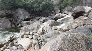River at the Base of Yosemite Falls | Peaceful Winter River Ambience
