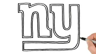 Как нарисовать логотип New York Giants | Урок по рисованию знаменитого логотипа