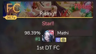 [8.55⭐Live] Mathi | CINDERELLA PROJECT - Star!! [Rising!!] +HDDT 98.39% {#1 784pp FC} - osu!