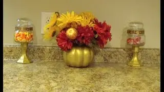 Easy & Cheap DIY Fall Room Home Decor Pumpkin Vase