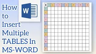 How to Insert Multiple Tables in MS Word - Tamil