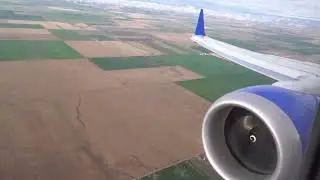 [FLIGHT LANDING] United 737 MAX8 - Colorful Morning Landing over the Colorado plains into Denver