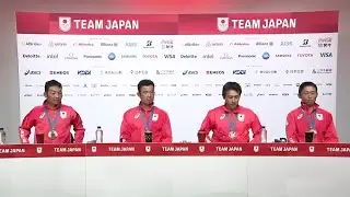 【馬術】⼤岩義明・北島隆三・⼾本⼀真・⽥中利幸｜TEAM JAPAN メダリスト記者会｜馬術・総合馬術障害団体