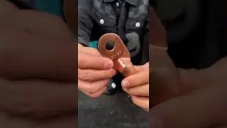 Crimping 160mm copper cable is too easy #hardware #hydraulic #tools #cable #cool