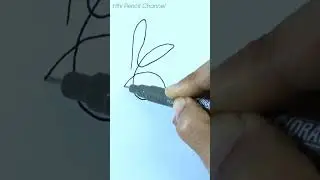 Rabbit one line drawing | Continuous one line drawing #shorts #art