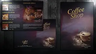 Create Easy Bi Fold Coffee Shop Brochure In Photoshop