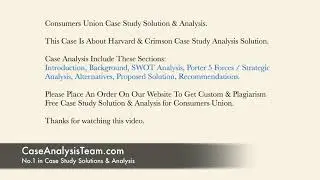 Consumers Union Case Study Solution & Analysis