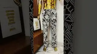 Make a statement with these bold and beautiful black and white pants.#fashion