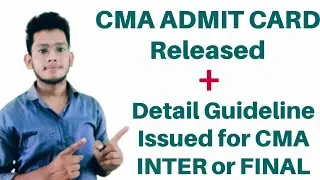 CMA inter or final admit card released + Detail Instruction
