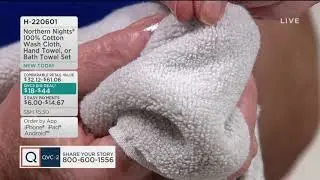 Northern Nights 100% Cotton Wash Cloth, Hand Towel, or Bath Towel Set on QVC
