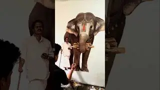 hyper-realistic elephant drawing 🎨✨️ #viral #art