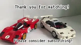 Lego 1970 Ferrari 512 M and Lamborghini countach review