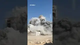 Israeli air strikes destroy al Roya Tower in Gaza City