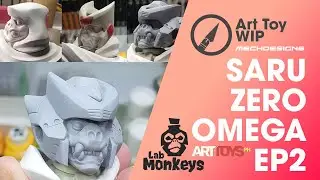 SARU  ZERO OMEGA WIP MECHDESIGNS EP2 | HEAD RE-SCULPTING