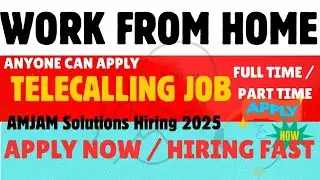 Telecaller Job Vacancy 2025 ✅ Work From Home + Office | Full Time / Part Time Hiring#workfromhome 