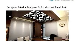European Interior Designers & Architecture Email List