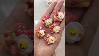 Part 2 | Cute breakfast 🍞🥚🍅🥑#art #artist #polymerclay