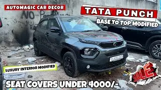 Tata Punch Pure Modified | Seatcover in 4000/- | Tata Puch Full Modification|