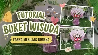 Buket Boneka Wisuda Mix Uang 10 Lembar Bentuk Cone Tanpa Merusak Boneka