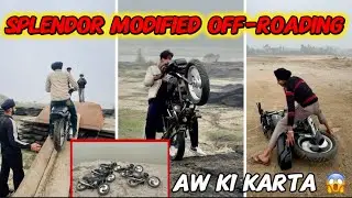 Darya te gye ajj splendor modified off-roading bhut sira hoyi 🔥dig gya @Jassbhetvlogs 