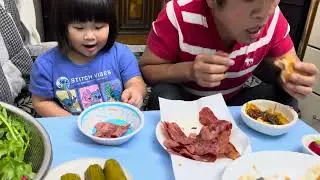SMALL FAMILY WITH DELICIOUS MEAL WITH BABY KATHY #music #song #nghenhac #happymusic #fun #buacom ...