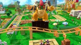 Mario Party 10 Bowser Party #294 Waluigi, Spike, Wario, Peach Mushroom Park Master Difficulty