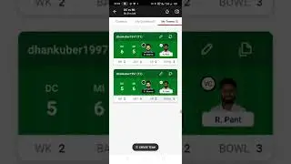 DC vsMI DREAM11 TEAM. #dream11 #dc vs mi#sport#ipl#tataipl2022 #