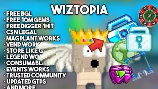 NEW BEST GROWTOPIA PRIVATE SERVER 2022 (FREE BGLS) | WIZTOPIA 🔥