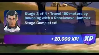 Fortnite - Travel 150 meters by bouncing with a Shockwave Hammer - Chapter 4 Season 1