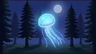 Jellyfish Drifting in a Forest | Pixel Art Lofi