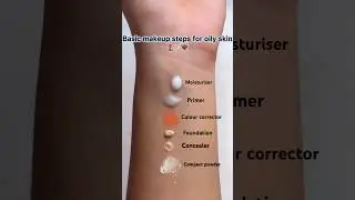 Basic makeup routine for oily skin #makeup #oilyskincare #shorts