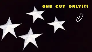How to cut star shape perfectly | Diy paper star | How to make star with paper | paper craft 