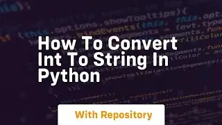 How to convert int to string in python