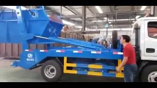 6000liters swing arm garbage truck