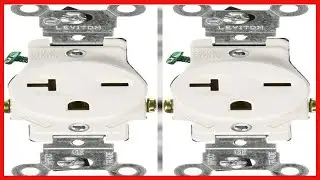 Leviton 107 05821 WSP 20 Amp 250 Volt Single Receptacle Electrical Power Outlet, White
