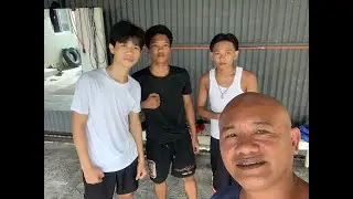 Ryan Samson, Armando Rosales and Jaego Pascual training.