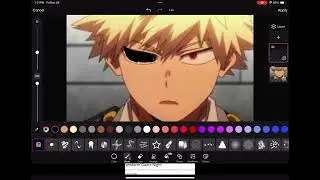 Bakugo with black eyes