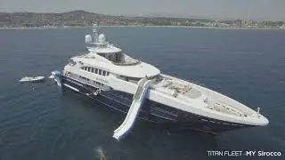 FunAir Yacht Slide and Climbing Wall on MY Sirocco