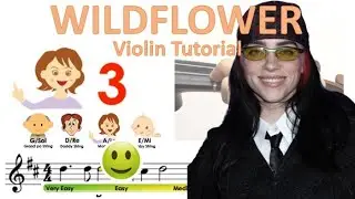 Billie Eilish - WILDFLOWER sheet music and easy violin tutorial