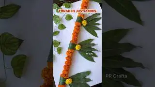 Make this Toran in just 2 mins😱||#toranmaking #flowertoran #toranmakingideas #doortoran #diwali